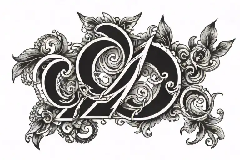 letter FBGM tattoo design idea