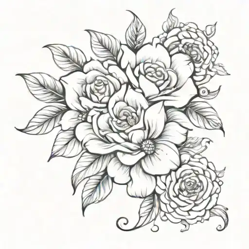 Design a tattoo in a thin outline style. The placement is on a woman’s arm, the tattoo should twist around but not over  tattoo design idea