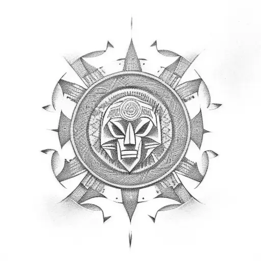 taino great seal tattoo design idea