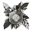 perfume bottle  tattoo design idea