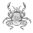 Crab and Moon tattoo design idea