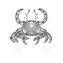 Crab and Moon tattoo design idea
