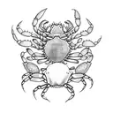 Crab and Moon tattoo design idea