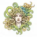 three face medusa   tattoo design idea