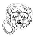 A koala and monkey  tattoo design idea