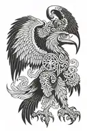 Albanian eagle. In the middle of the two headed eagle the map of Sri Lanka  tattoo design idea