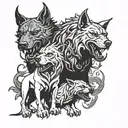 Cerberus tattoo design idea