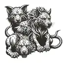 Cerberus tattoo design idea