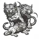 Cerberus tattoo design idea