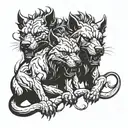 Cerberus tattoo design idea
