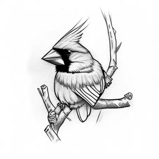 a cardinal over the shoulder tattoo design idea