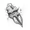 tooth tattoo design idea