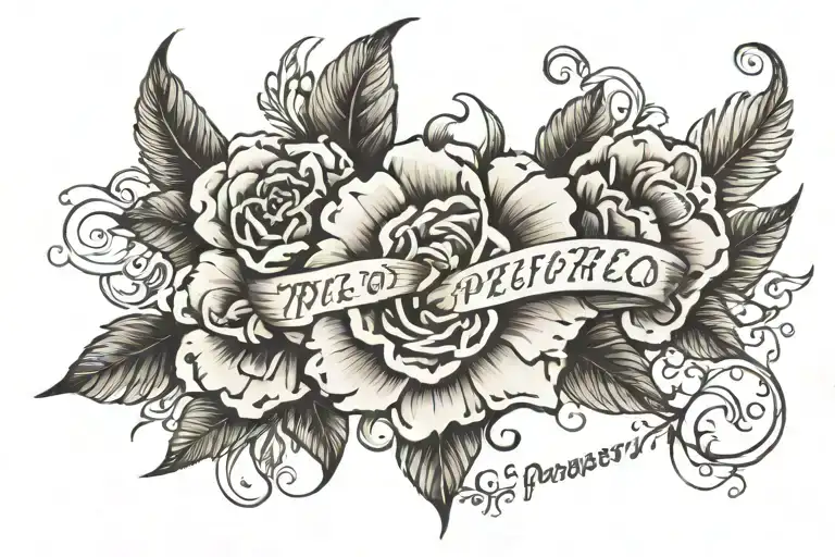 progress not perfection tattoo design idea