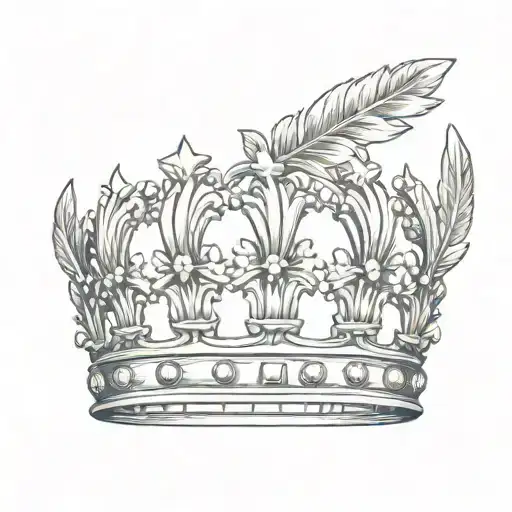 roman crown tattoo design idea