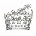 roman crown tattoo design idea