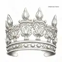 roman crown tattoo design idea