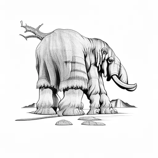 mammoth tattoo design idea