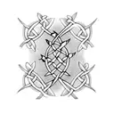 celtic knotwork design featuring an upside-down pineapples tattoo design idea