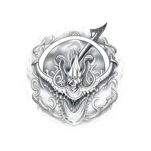 blades of chaos and leviathan axe tattoo design idea