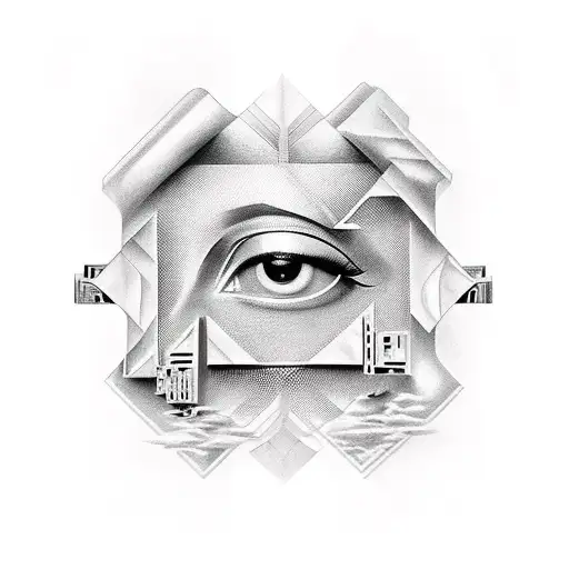 noir art deco tattoo design idea