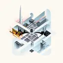 art deco architecture with noir element tattoo design idea