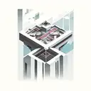 art deco architecture with noir element tattoo design idea