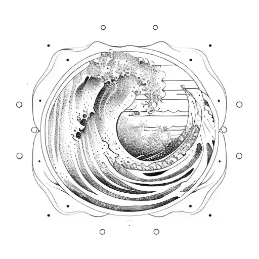 Ocean Wave tattoo design idea