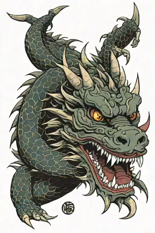 Spirited Away Dragon tattoo design idea