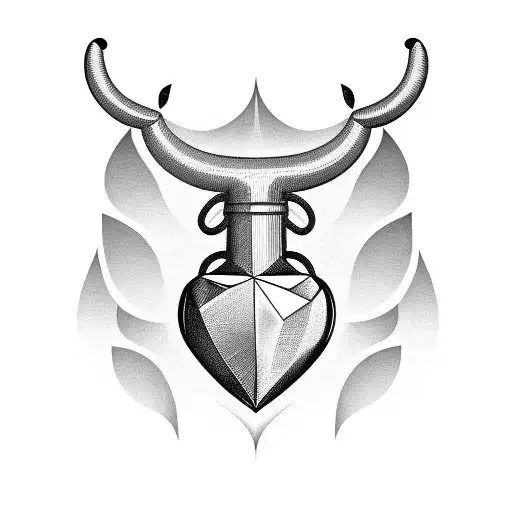 horn heart vox tattoo design idea