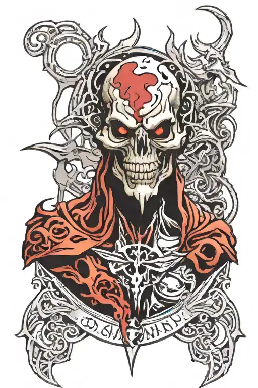 spawn of satan tattoo design idea
