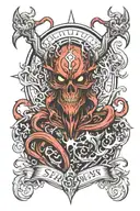 spawn of satan tattoo design idea