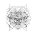 Philosophical anatomy tattoo design idea