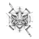 Philosophical anatomy tattoo design idea