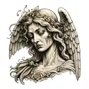 weeping angel tattoo design idea