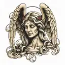 weeping angel tattoo design idea