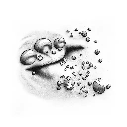 speech bubble citation kiss tattoo design idea