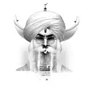 sidhu moosewala, gun, any religious qoute from sikhism tattoo design idea