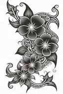 tribal for Latina woman floral design incorporating elements tattoo design idea