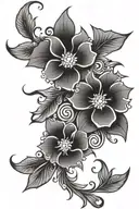 tribal for Latina woman floral design incorporating elements tattoo design idea