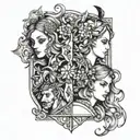 Alice and Joseph  tattoo design idea