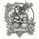 Alice and Joseph  tattoo design idea