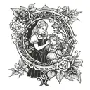 Alice and Joseph  tattoo design idea