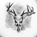deer skull tattoo design idea