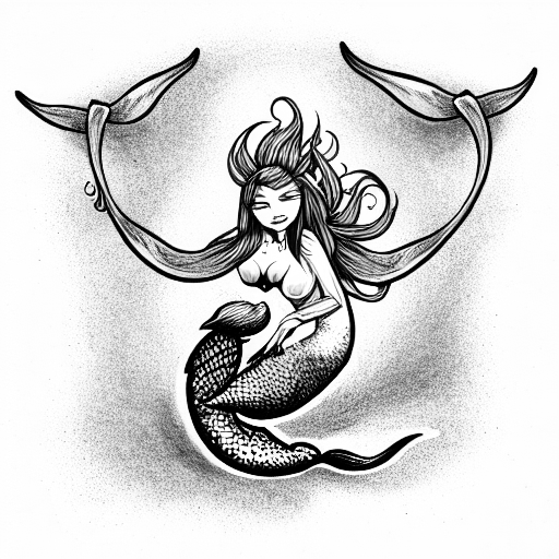 Mermaid tattoo design idea