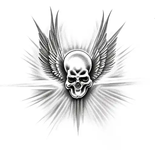 biblical angel of death  tattoo design idea