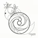 progressive  yin and yang  tattoo design idea