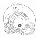 progressive  yin and yang  tattoo design idea