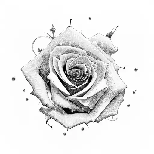 Rose spelling  Christmas Dominique tattoo design idea