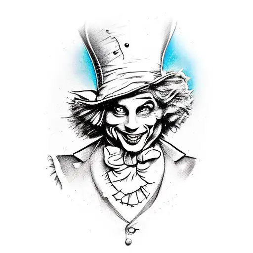 Mad Hatter From Alice in Wonderland  tattoo design idea