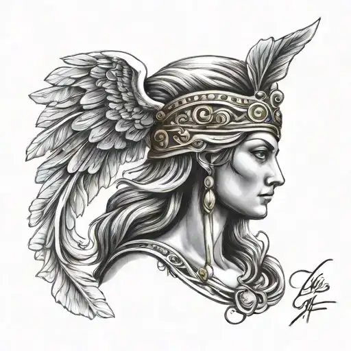 athena goddess tattoo design idea